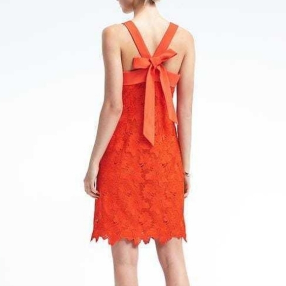 NWT! Banana Republic Navy Lace Cocktail Dress Size 8 - Picture 7 of 7